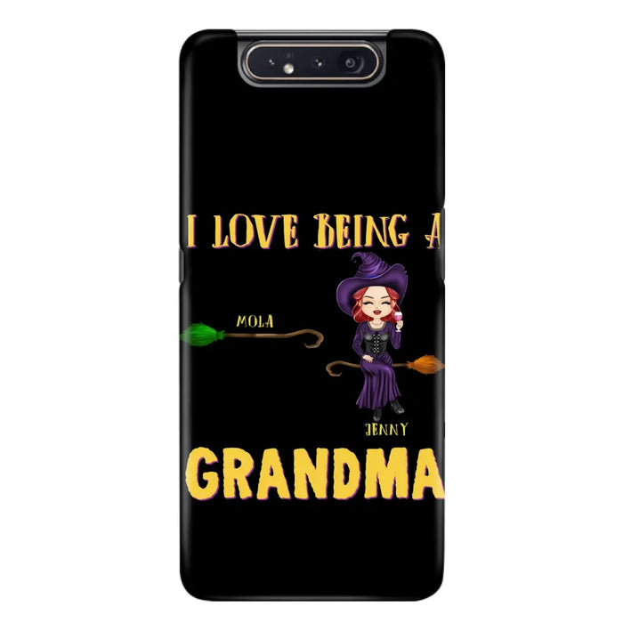 Personalized Witch Grandma Phone Case - Gift Idea For Halloween/Witch/Grandma - Upto 8 Kids - I Love Being A Grandma - Case For iPhone/Samsung