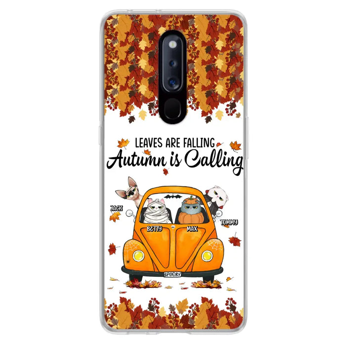 Custom Personalized Pet Phone Case - Gift Idea For Cat/Dog Lovers - Upto 4 Pets - Case For Xiaomi/ Oppo/ Huawei - Leaves Are Falling Autumn Is Calling