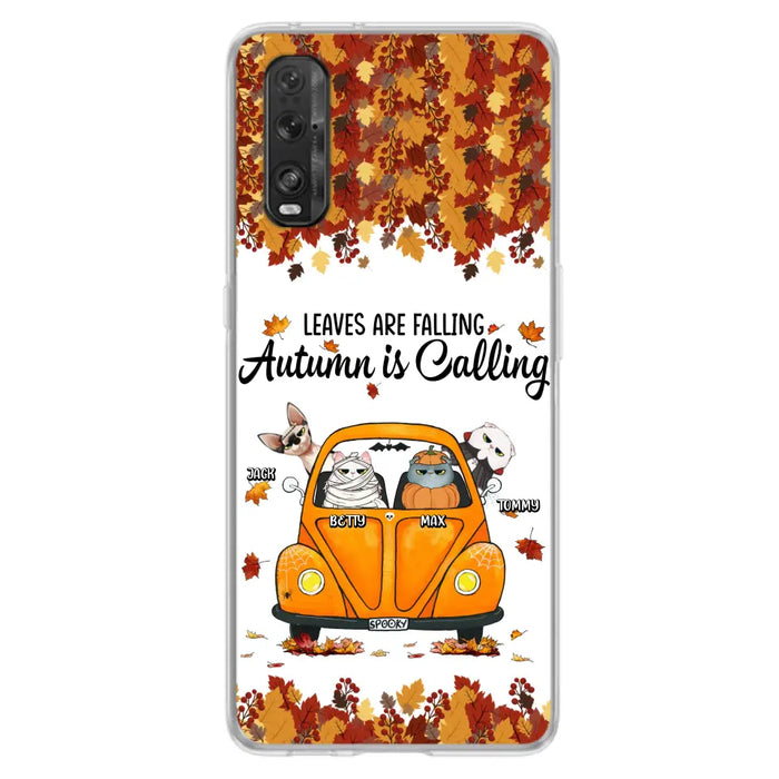 Custom Personalized Pet Phone Case - Gift Idea For Cat/Dog Lovers - Upto 4 Pets - Case For Xiaomi/ Oppo/ Huawei - Leaves Are Falling Autumn Is Calling