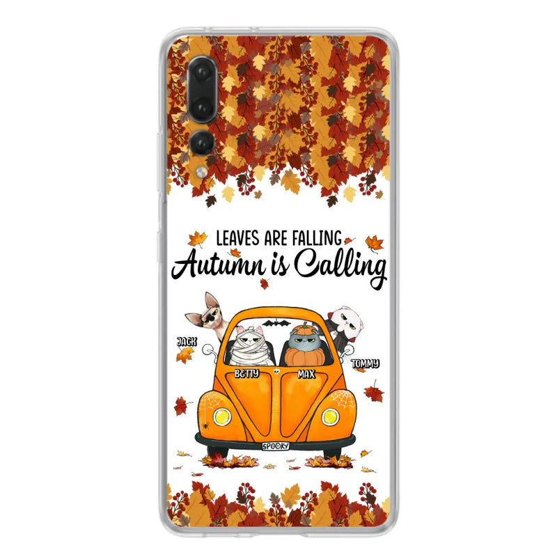 Personalized Pet Phone Case - Gift Idea For Cat/Dog Lovers - Up to 4 Pets - Case For Xiaomi/Oppo/Huawei - Leaves Are Falling Autumn Is Calling