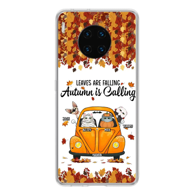 Personalized Pet Phone Case - Gift Idea For Cat/Dog Lovers - Up to 4 Pets - Case For Xiaomi/Oppo/Huawei - Leaves Are Falling Autumn Is Calling