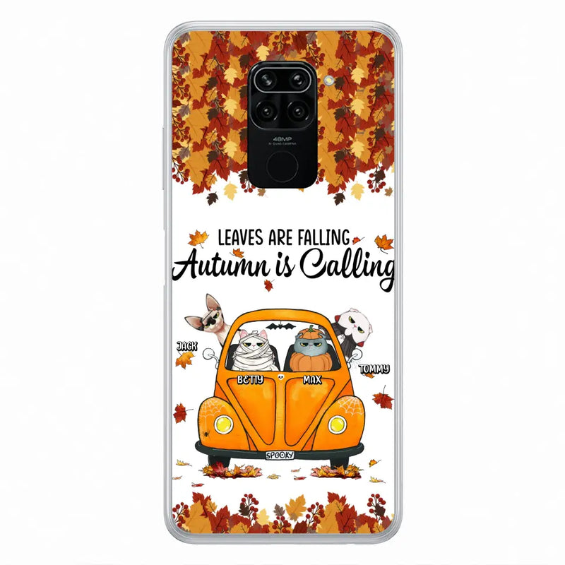 Personalized Pet Phone Case - Gift Idea For Cat/Dog Lovers - Up to 4 Pets - Case For Xiaomi/Oppo/Huawei - Leaves Are Falling Autumn Is Calling