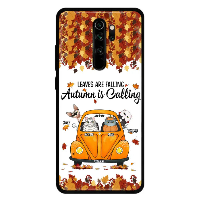 Custom Personalized Pet Phone Case - Gift Idea For Cat/Dog Lovers - Upto 4 Pets - Case For Xiaomi/ Oppo/ Huawei - Leaves Are Falling Autumn Is Calling