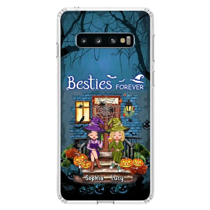 Custom Personalized Halloween Friend Phone Case - Upto 5 Friends - Halloween Gift Idea for Friends/Sisters - Besties Forever - Case for iPhone/Samsung