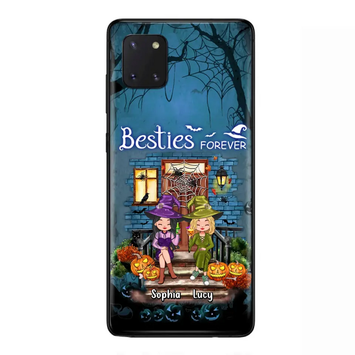 Custom Personalized Halloween Friend Phone Case - Upto 5 Friends - Halloween Gift Idea for Friends/Sisters - Besties Forever - Case for iPhone/Samsung