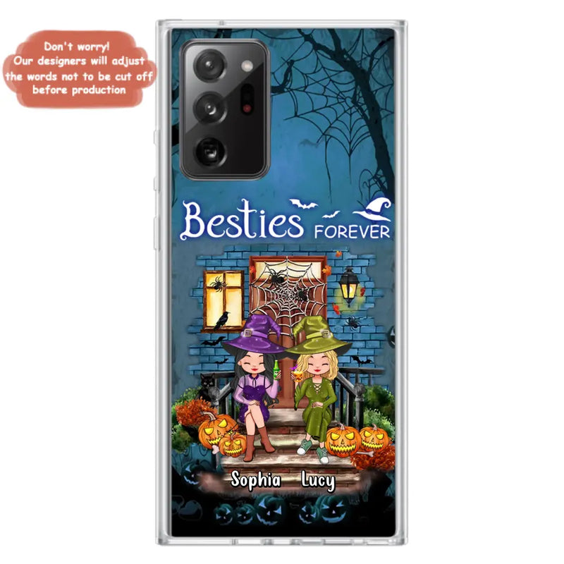 Custom Personalized Halloween Friend Phone Case - Upto 5 Friends - Halloween Gift Idea for Friends/Sisters - Besties Forever - Case for iPhone/Samsung