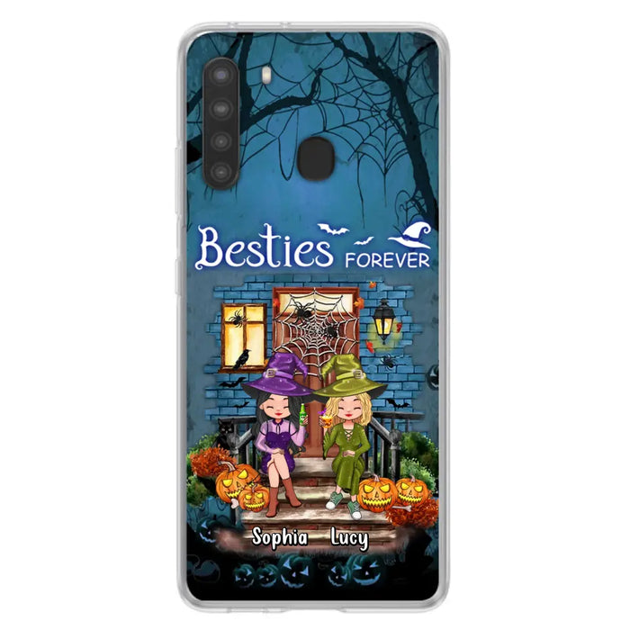 Custom Personalized Halloween Friend Phone Case - Upto 5 Friends - Halloween Gift Idea for Friends/Sisters - Besties Forever - Case for iPhone/Samsung