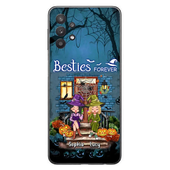 Custom Personalized Halloween Friend Phone Case - Upto 5 Friends - Halloween Gift Idea for Friends/Sisters - Besties Forever - Case for iPhone/Samsung