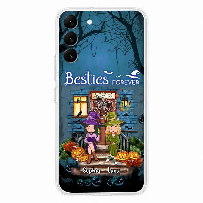 Custom Personalized Halloween Friend Phone Case - Upto 5 Friends - Halloween Gift Idea for Friends/Sisters - Besties Forever - Case for iPhone/Samsung