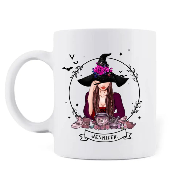 Custom Personalized Witch Coffee Mug - Gift Idea For Halloween/Witch Lovers - I'm Not A Bad Witch I'm A Real Witch