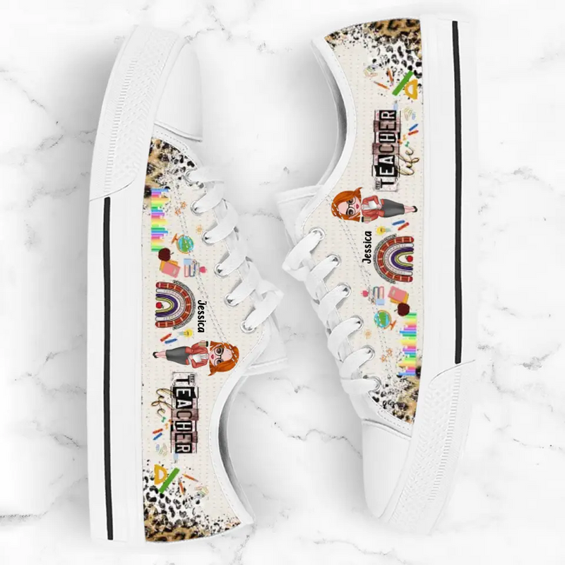 Personalized Teacher Low Top Sneakers - Gift Idea For Teacher's Day/ Birthday/ Friend