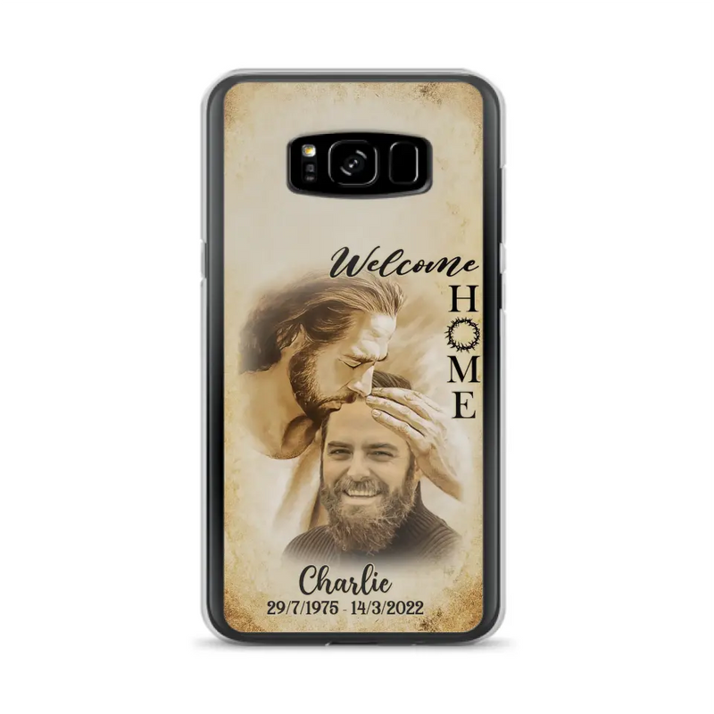 Custom Personalized Memorial Photo Phone Case - Memorial Gift Idea For Family Member/ Pet Owner - Welcome Home - Case For iPhone And Samsung