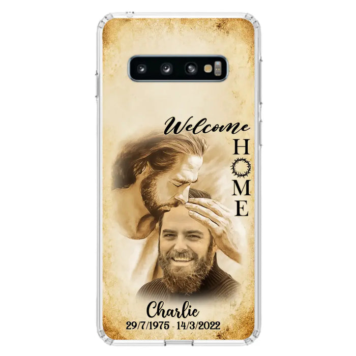 Custom Personalized Memorial Photo Phone Case - Memorial Gift Idea For Family Member/ Pet Owner - Welcome Home - Case For iPhone And Samsung