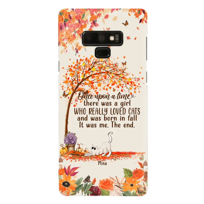 Custom Personalized Cat & Fall Phone Case - Upto 6 Cats - Autumn Gift For Cat Lover - Once Upon A Time - Case For iPhone And Samsung