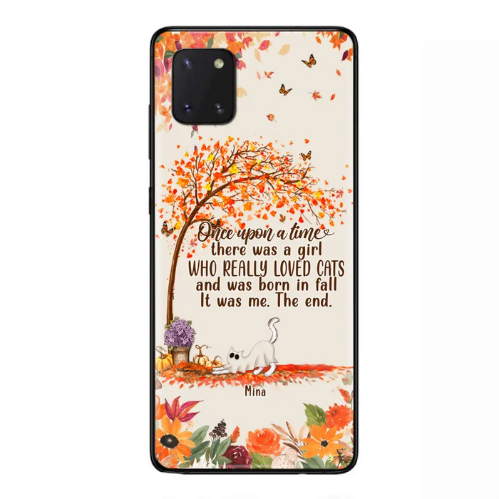 Custom Personalized Cat & Fall Phone Case - Upto 6 Cats - Autumn Gift For Cat Lover - Once Upon A Time - Case For iPhone And Samsung