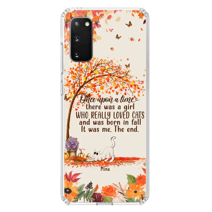 Custom Personalized Cat & Fall Phone Case - Upto 6 Cats - Autumn Gift For Cat Lover - Once Upon A Time - Case For iPhone And Samsung