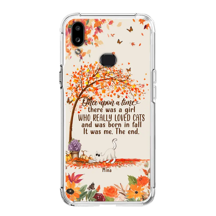 Custom Personalized Cat & Fall Phone Case - Upto 6 Cats - Autumn Gift For Cat Lover - Once Upon A Time - Case For iPhone And Samsung