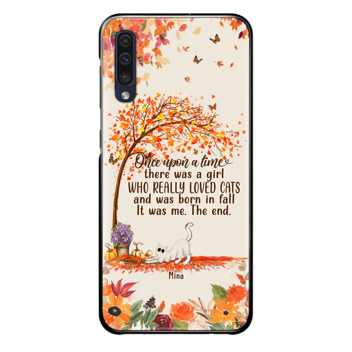 Custom Personalized Cat & Fall Phone Case - Upto 6 Cats - Autumn Gift For Cat Lover - Once Upon A Time - Case For iPhone And Samsung