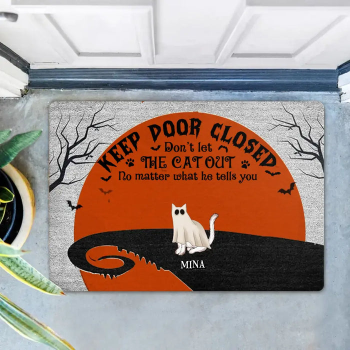 Keep Door Closed Dogs And Cats, Personalized Doormat, Custom Gift For Pet  Lovers