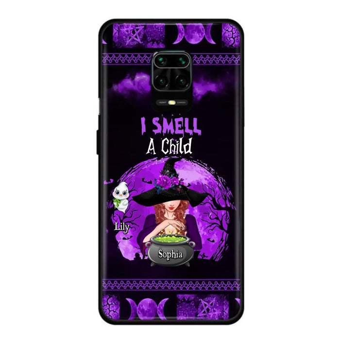 Custom Personalized Witch Phone Case - Upto 10 Children - Halloween Gift Idea for Family - I Smell Children - Case for Xiaomi/Huawei/Oppo