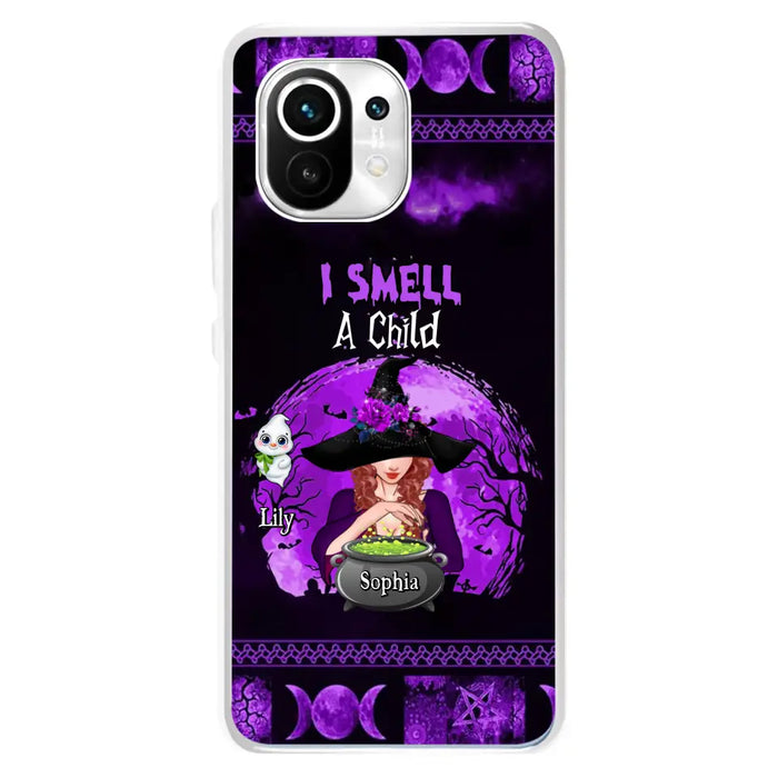 Custom Personalized Witch Phone Case - Upto 10 Children - Halloween Gift Idea for Family - I Smell Children - Case for Xiaomi/Huawei/Oppo