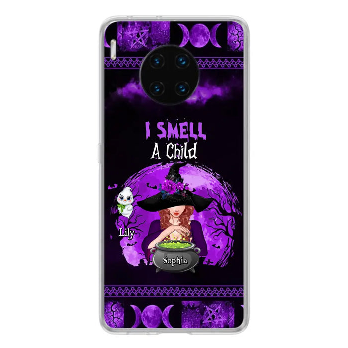 Custom Personalized Witch Phone Case - Upto 10 Children - Halloween Gift Idea for Family - I Smell Children - Case for Xiaomi/Huawei/Oppo