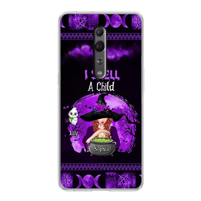 Custom Personalized Witch Phone Case - Upto 10 Children - Halloween Gift Idea for Family - I Smell Children - Case for Xiaomi/Huawei/Oppo