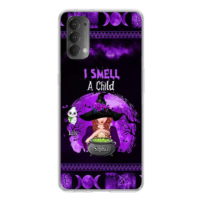 Custom Personalized Witch Phone Case - Upto 10 Children - Halloween Gift Idea for Family - I Smell Children - Case for Xiaomi/Huawei/Oppo