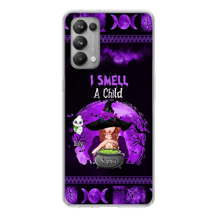 Custom Personalized Witch Phone Case - Upto 10 Children - Halloween Gift Idea for Family - I Smell Children - Case for Xiaomi/Huawei/Oppo