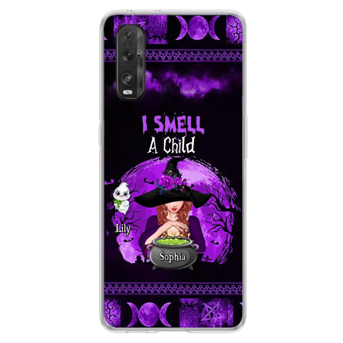 Custom Personalized Witch Phone Case - Upto 10 Children - Halloween Gift Idea for Family - I Smell Children - Case for Xiaomi/Huawei/Oppo