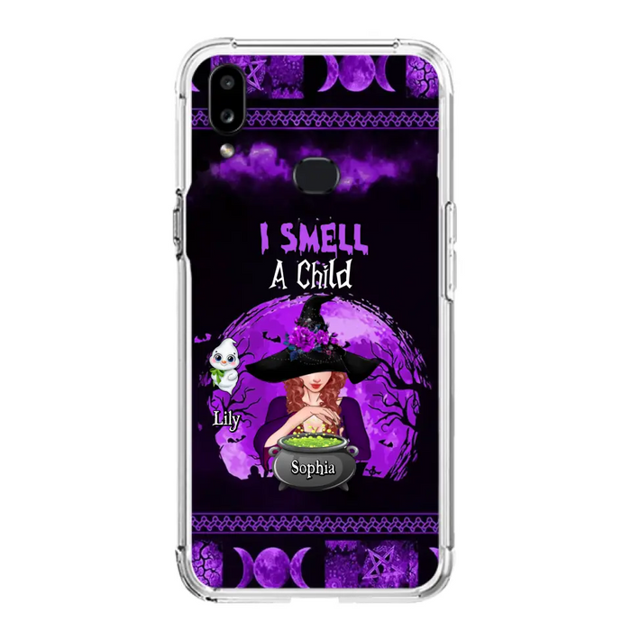 Custom Personalized Witch Phone Case - Upto 10 Children - Halloween Gift Idea for Family - I Smell Children - Case for iPhone/Samsung