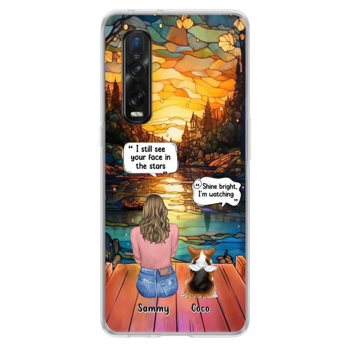 Personalized Memorial Pet Phone Case - Memorial Gift Idea For Dog/Cat/Rabbits Owners - I Still See Your Face In The Stars - Case For Oppo/Xiaomi/Huawei