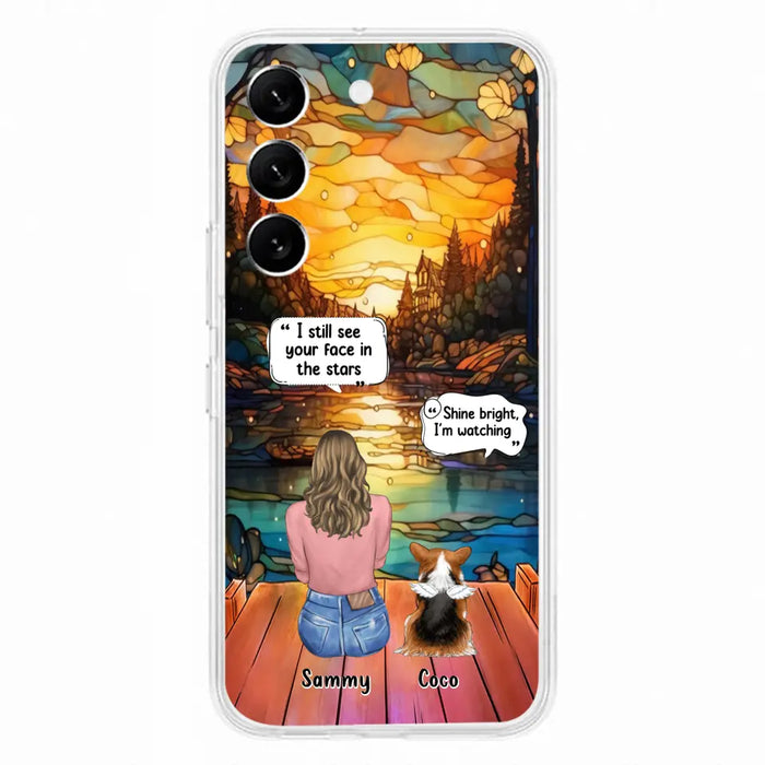 Personalized Memorial Pet Phone Case - Memorial Gift Idea For Dog/Cat/Rabbits Owners - I Still See Your Face In The Stars - Case For iPhone/Samsung