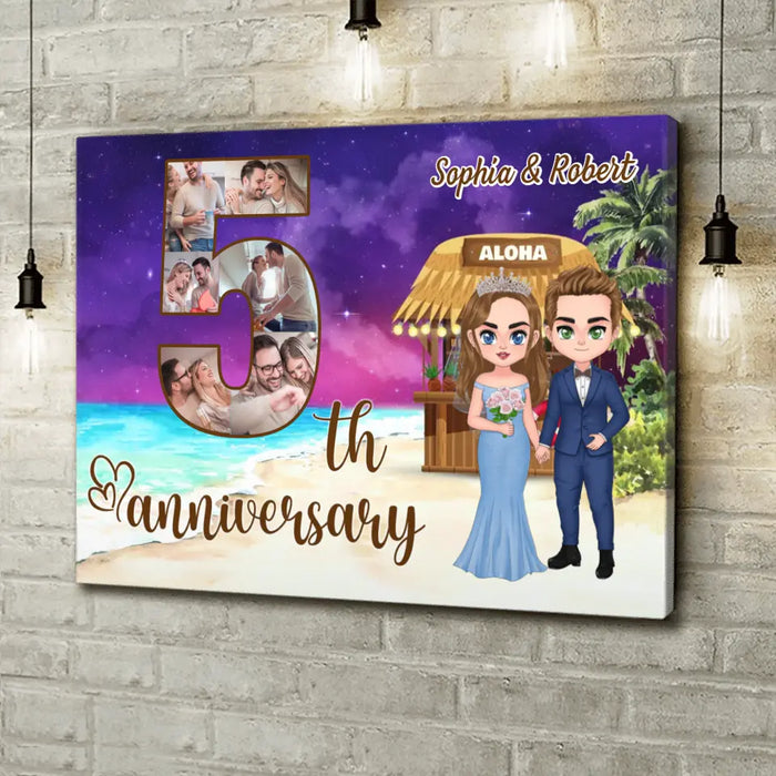 Custom Personalized Wedding Photo Canvas - Wedding/Anniversary Gift Idea for Couple