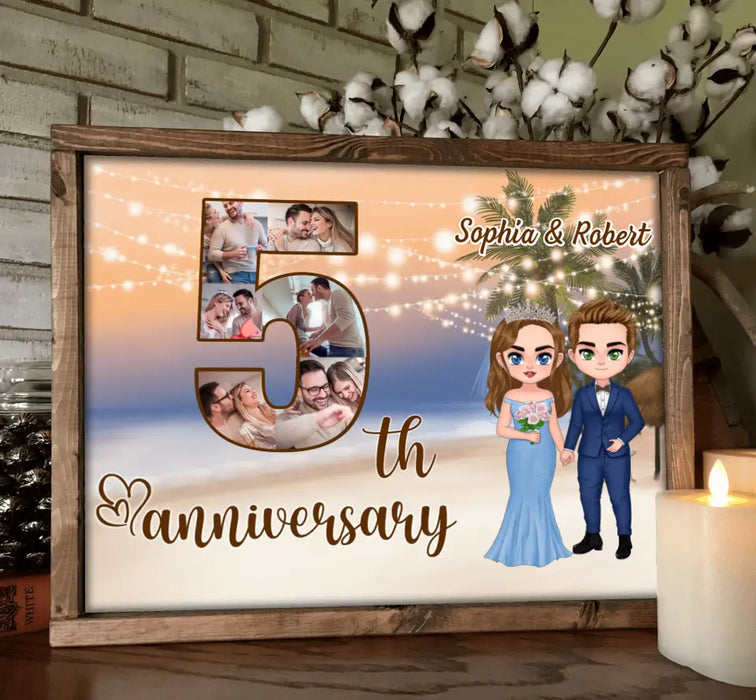 Custom Personalized Wedding Photo Poster - Wedding/Anniversary Gift Idea for Couple