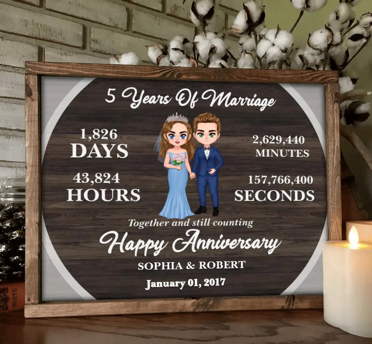 Custom Personalized Wedding Anniversary Milestones Poster - Gift Idea For Couple/Wedding Anniversary - Happy Anniversary