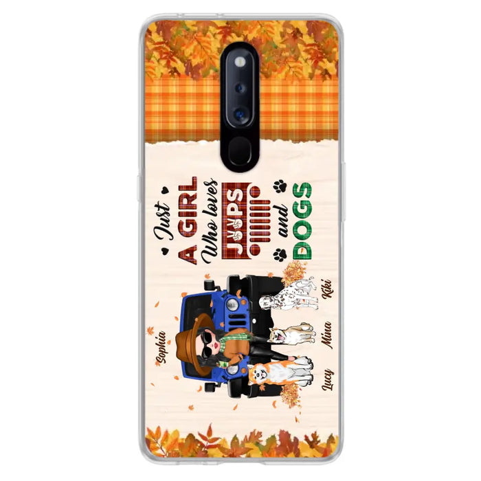 Personalized Off-road Autumn Girl Phone Case - Gift Idea For Girl/Dog Lovers - Upto 3 Dogs - Case For Oppo/Xiaomi/Huawei