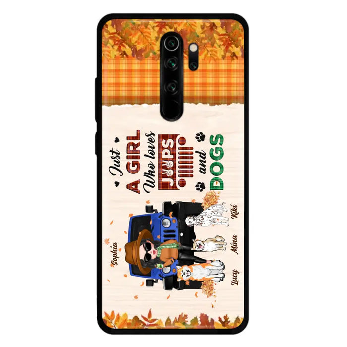 Personalized Off-road Autumn Girl Phone Case - Gift Idea For Girl/Dog Lovers - Upto 3 Dogs - Case For Oppo/Xiaomi/Huawei