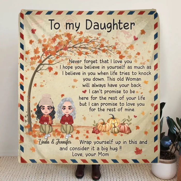 Personalized To My Daughter Single Layer Fleece/ Quilt Blanket - Gift Idea For Daughter From Mom - I Hope You Believe In Yourself