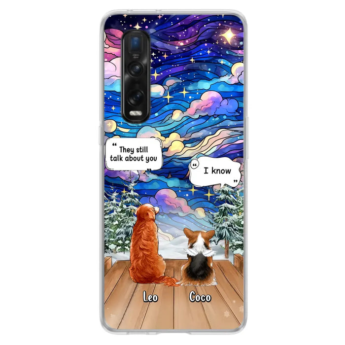 Personalized Dog Memorial Phone Case - Upto 4 Pets - Memorial Gift Idea For Dog/ Cat/ Rabbit Lovers - They Still Talk About You - Case For Oppo/Xiaomi/Huawei