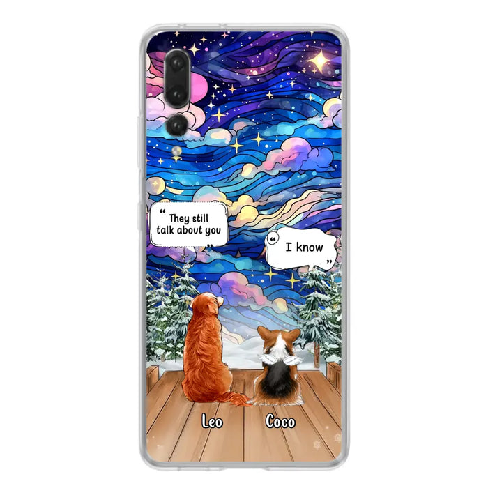 Personalized Dog Memorial Phone Case - Upto 4 Pets - Memorial Gift Idea For Dog/ Cat/ Rabbit Lovers - They Still Talk About You - Case For Oppo/Xiaomi/Huawei