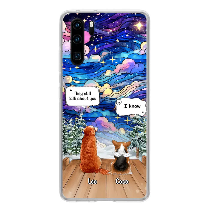 Personalized Dog Memorial Phone Case - Upto 4 Pets - Memorial Gift Idea For Dog/ Cat/ Rabbit Lovers - They Still Talk About You - Case For Oppo/Xiaomi/Huawei