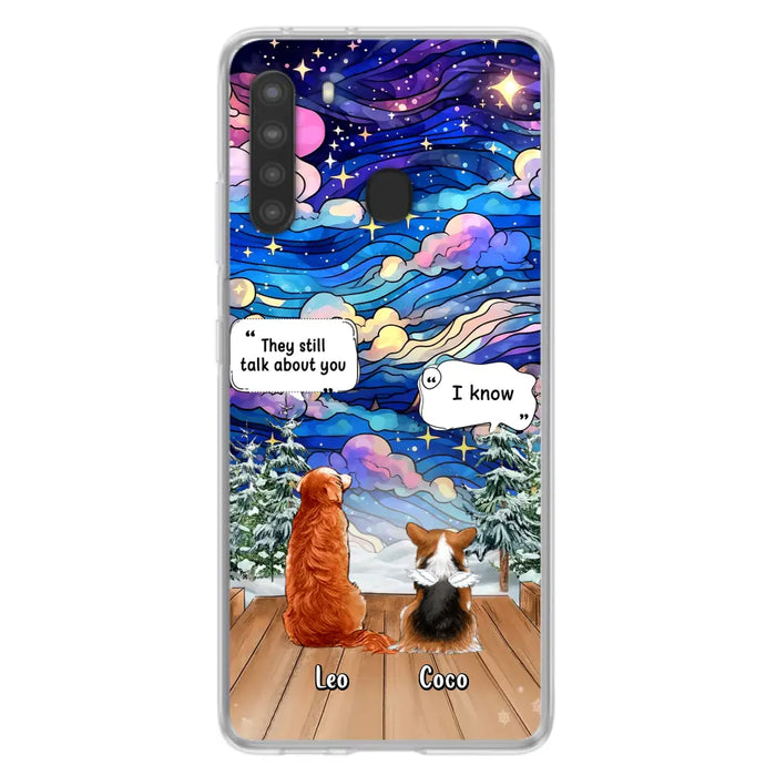 Personalized Dog Memorial Phone Case - Upto 4 Pets - Memorial Gift Idea For Dog/ Cat/ Rabbit Lovers - They Still Talk About You - Case For iPhone/Samsung