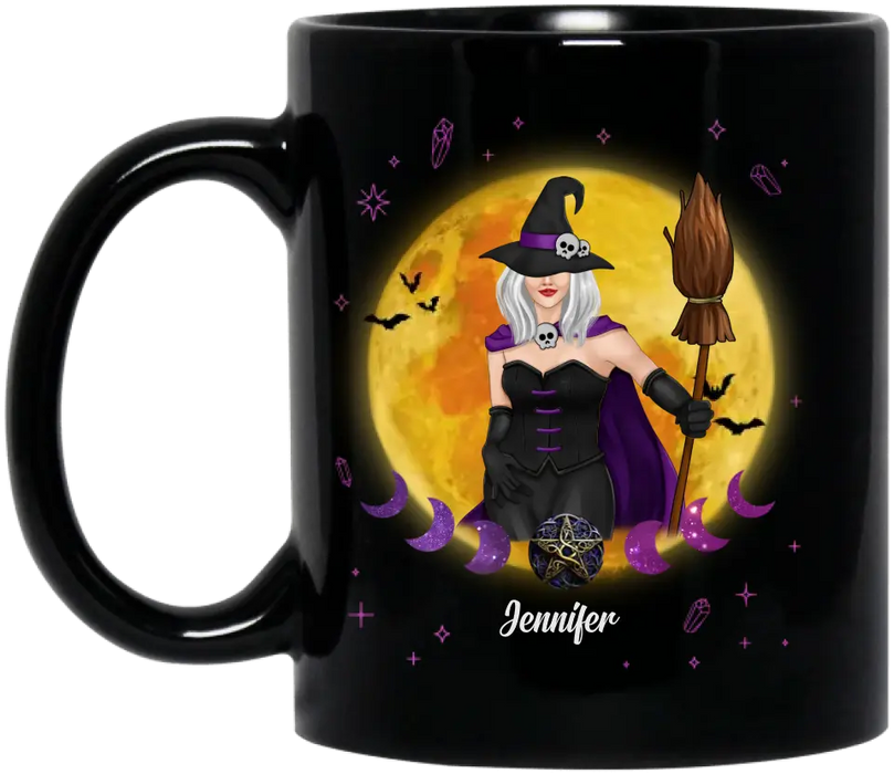 Personalized Witch Coffee Mug - Gift Idea For Halloween/Witch Lovers - I Didn't Decide To Become A Witch I Just Realized That I Wason