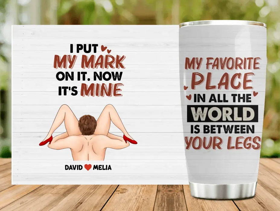 Personalized Couple Tumbler - Gift Idea For Couple/ Gift To Her - I Took A Bite So It's Mine