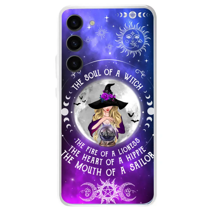 Personalized Witch Phone Case - Halloween Gift Idea For Witch Lovers - The Soul Of A Witch - Case For iPhone/Samsung