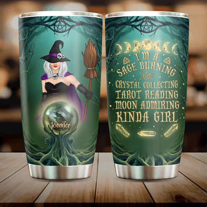 Custom Personalized Witch Tumbler - Gift Idea For Halloween/ Friends - I'm A Sage Burning