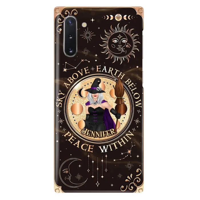 Custom Personalized Witch Phone Case - Halloween Gift Idea For Girl - Wiccan Decor/Pagan Decor - As Above So Below - Cases For iPhone And Samsung