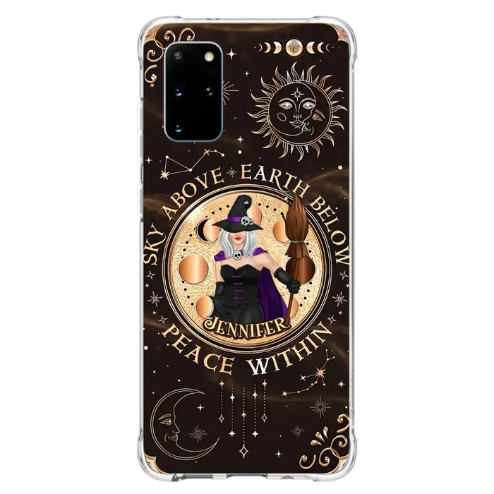 Custom Personalized Witch Phone Case - Halloween Gift Idea For Girl - Wiccan Decor/Pagan Decor - As Above So Below - Cases For iPhone And Samsung