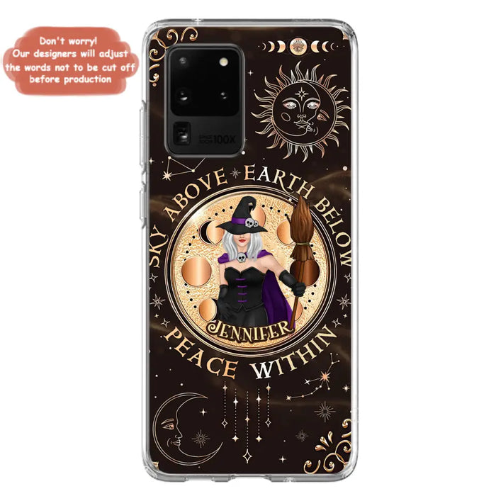 Custom Personalized Witch Phone Case - Halloween Gift Idea For Girl - Wiccan Decor/Pagan Decor - As Above So Below - Cases For iPhone And Samsung